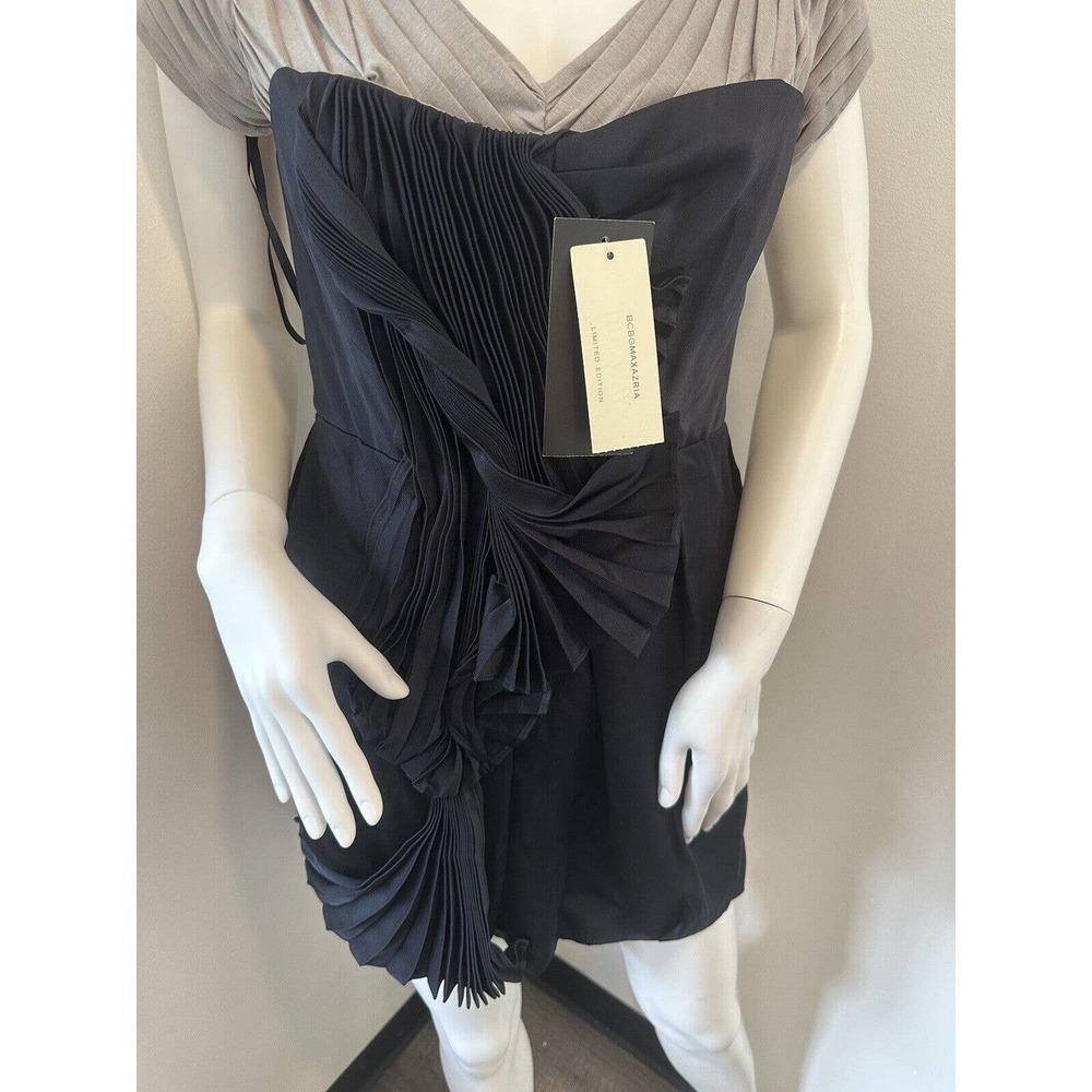 BCBG Womens Runway Dress Blue Gray Dress Size 6 NWT $418 - Picture 2 of 15